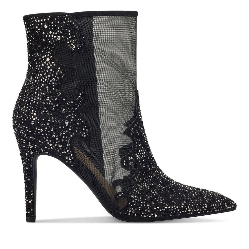 Thalia Sodi Black Embellished Heeled Boots